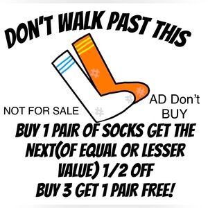 DONT Walk Past Victoria Secret Pink Sock Deal Buy 1 Get 1 1/2 Off Buy 3 4th Free